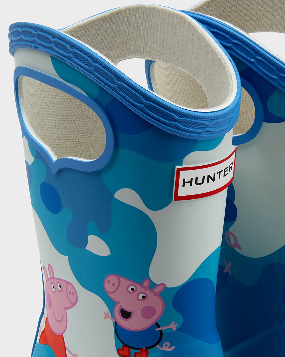 Hunter Gummistøvler Blå - Barn Original First Peppa Pig Grab Handle - Norge WDOUBS-380